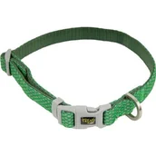 Obroże dla kotów - Obroża regulowana odblaskowa 20 mm/35-60 cm zielona TREND DOTS - miniaturka - grafika 1