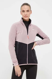 Salewa bluza sportowa Paganella kolor różowy gładka - Bluzy damskie - miniaturka - grafika 1