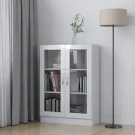 Witryny - VidaXL Witryna, wysoki połysk, biała, 82,5x30,5x115 cm, płyta 802756 VidaXL - miniaturka - grafika 1