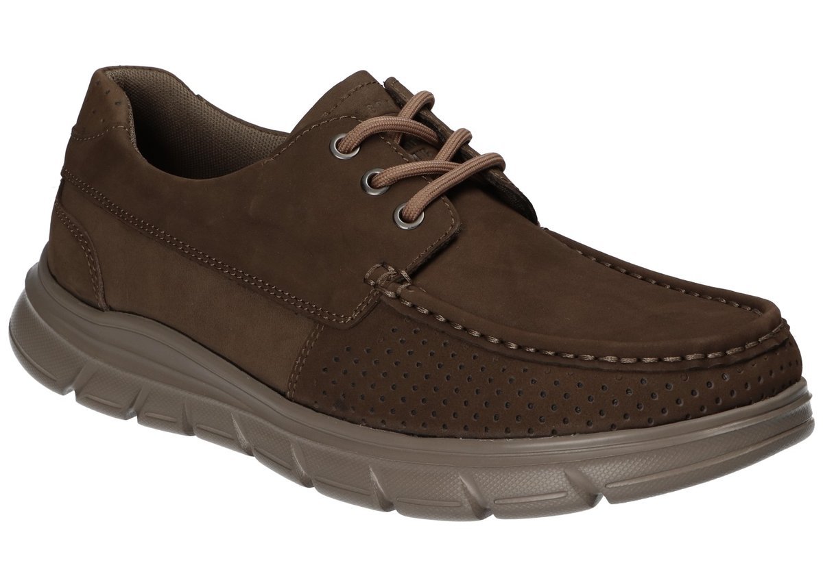 AMERICAN CLUB CY189 SOLIDNE ELEGANCKIE PÓŁBUTY LEKKIE MODNE BUTY SKÓRZANE MĘSKIE TAUPE 44