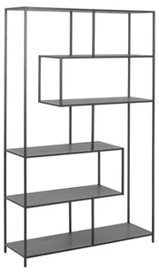 Czarny regał Actona Seaford, 114x185 cm - Regały - miniaturka - grafika 1