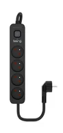Przewody elektryczne - Urządz. zas.-zabezpiecz. KERG z wyłącznikiem-4 gniazda-czarny-5m-16A-H05VV-F-3x1,5mm2 - miniaturka - grafika 1