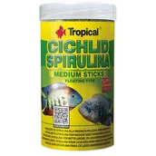 Pokarm dla ryb - Pokarm dla ryb pływający Cichlid Spirulina Medium Sticks 250 ml / 90 g Tropical - miniaturka - grafika 1