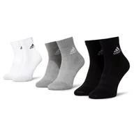 Skarpetki damskie - Adidas Zestaw 3 par wysokich skarpet unisex Ligth Crew 3Pp DZ9392 Mgreyh/White/Black - miniaturka - grafika 1