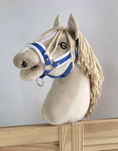 Kantar regulowany dla konia Hobby Horse A3 niebieski z białym futerkiem - Maskotki i pluszaki - miniaturka - grafika 1