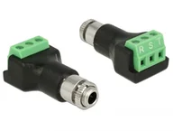 Złącza, przejściówki, adaptery - Delock Terminalblock 3Pin - jack 3.5mm 65878 - miniaturka - grafika 1