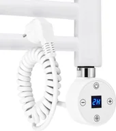 Ręczniki - Grzałka zanurzeniowa EMKE 300W z termostatem i ekranem LCD, elementy grzejne ze stali nierdzewnej do grzejników łazienkowych Podgrzewacz do ręczników Biały - miniaturka - grafika 1