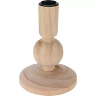 Świeczniki - Drewniany świecznik, naturalny, wys. 13 cm - miniaturka - grafika 1