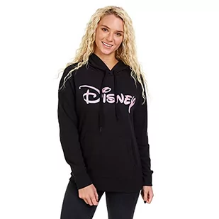 Disney Damska bluza z kapturem z jednolitym logo, czarna (czarna, czarna), rozmiar 10 UK, Czarny (czarny blk), 36 - Bluzy damskie - miniaturka - grafika 1