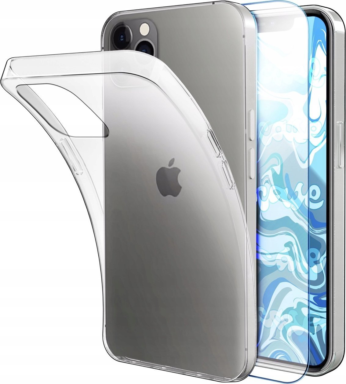 Hello Case Etui Do iPhone 12 / iPhone 12 Pro Przezroczyste, Ochronne, Silikon Szkło