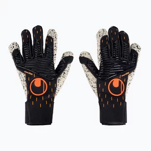 Rękawice brakmarskie uhlsport Speed Contact Supergrip+ czaron-białe 101125801 9 - Piłka nożna - miniaturka - grafika 1