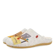 Kapcie damskie - HOT POTATOES Kapcie damskie, szary, 41 EU - miniaturka - grafika 1