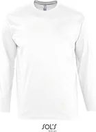 Koszulki męskie - SOLs 11420 Koszulka męska Monarch z długim rękawem - Kolor: Biały - Rozmiar: 4XL - miniaturka - grafika 1