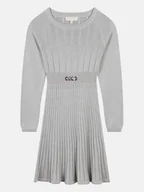 Sukienki i spódniczki dla dziewczynek - MICHAEL KORS KIDS Sukienka dzianinowa R30169 D Szary Regular Fit - miniaturka - grafika 1