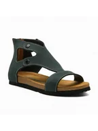 Sandały damskie - Comfortfusse Skórzane sandały "Vera" w kolorze granatowym - miniaturka - grafika 1