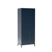 Szafy - Nowoczesna szafa dwudrzwiowa ryflowane fronty indigo granat metalowe nogi STYLES - miniaturka - grafika 1