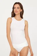 Bluzki damskie - Bezszwowa koszulka na ramiączkach, biała, Gatta - miniaturka - grafika 1