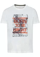 Koszulki męskie - Camel Active T-Shirt Męski 4096445T26, Broken White, L - miniaturka - grafika 1