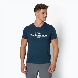 Koszulki sportowe męskie - Performance Peak Koszulka trekkingowa męska Peak Original Tee 2Z8 granatowa G77266180 - grafika 1