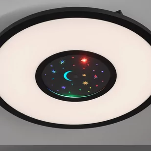 Paul Neuhaus Czarna lampa sufitowa z diodami LED RGBW z pilotem - Plamen - Lampy sufitowe - miniaturka - grafika 1