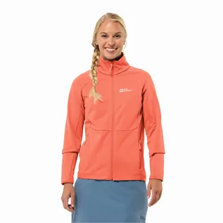 Kurtki damskie - Damska kurtka polarowa Jack Wolfskin ALPGRAT FZ W digital orange - XS - grafika 1