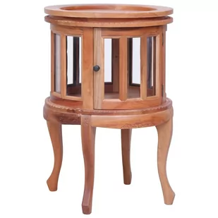vidaXL Witryna naturalna 50 x 50 x 76 cm lite drewno mahoniowe 283844 - Witryny - miniaturka - grafika 1