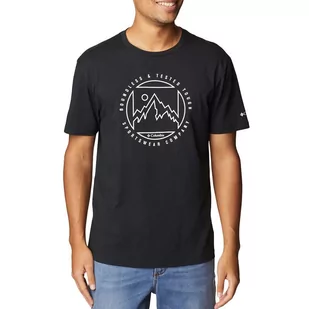 Koszulka Columbia Rapid Ridge Graphic 1888813020 - czarna - Koszulki sportowe męskie - miniaturka - grafika 1