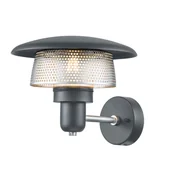 Lampy ogrodowe - Lampa ścienna zewnętrzna szara E27 40W Saturne Elstead - miniaturka - grafika 1