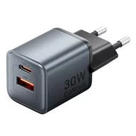 Ładowarki do telefonów - Ładowarka GaN Vention USB-C + USB-A 30W Szara - miniaturka - grafika 1