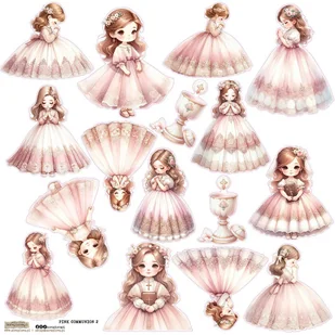 NAKLEJKI PAPIEROWE 24x24 ScrapLove - Pink Communion dziewczynka komunijna - Scrapbooking NAKLEJKI PAPIEROWE 24x24 ScrapLove - Pink Communion dziewczynka komunijna - Scrapbooking - miniaturka - grafika 1