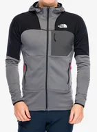 Bluzy sportowe męskie - Bluza trekkingowa The North Face Stormgap Powergrid Hoodie - smoked pearl/tnf black - miniaturka - grafika 1