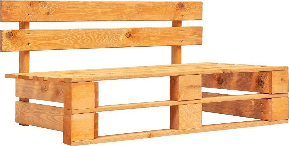 Elior Brązowa ławka ogrodowa z palet - Bradley 2X