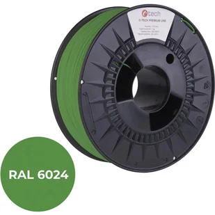 Filament do drukarki 3D C-TECH PREMIUM LINE, PETG, RAL6024, 1,75mm, 1kg, Traffic green - Filamenty i akcesoria do drukarek 3D - miniaturka - grafika 1