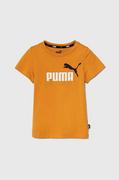 Koszulki dla chłopców - Puma t-shirt bawełniany dziecięcy kolor zielony z nadrukiem - miniaturka - grafika 1
