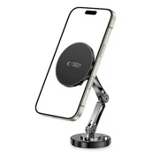 Uchwyty samochodowe do telefonów - Uchwyt na telefon TECH-PROTECT N57 Magsafe DashBoard & Desktop Czarny - miniaturka - grafika 1