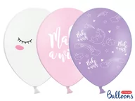 Urodziny dziecka - Party Deco Balony pastelowe Jednorożec - 30 cm - 50 szt. SB14P-204-000 - miniaturka - grafika 1