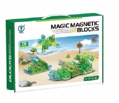 KLOCKI MAGNETYCZNE 78el KREATYWNA UKŁADANKA 4403