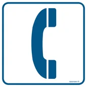 Systemy ekspozycyjne i znaki informacyjne - RA033 TELEFON, PN - PŁYTA PCV 1MM; (300X300MM) - miniaturka - grafika 1