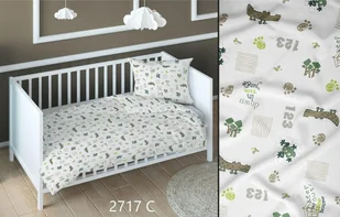 Pościel bawełniana 140x200 krokodyle beżowa zielona dziecięca zapinana na suwak KARO Bawełna Max - Pościel dla dzieci - miniaturka - grafika 1