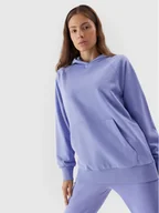 Bluzy damskie - 4F Bluza 4FAW23TSWSF0725 Niebieski Regular Fit - miniaturka - grafika 1