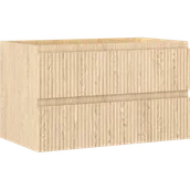 Szafki łazienkowe - Mexen Rivel szafka łazienkowa podumywalkowa 80 cm, 2 szuflady, ryflowana , dąb - 91A20-08047-2-BFF81 - miniaturka - grafika 1