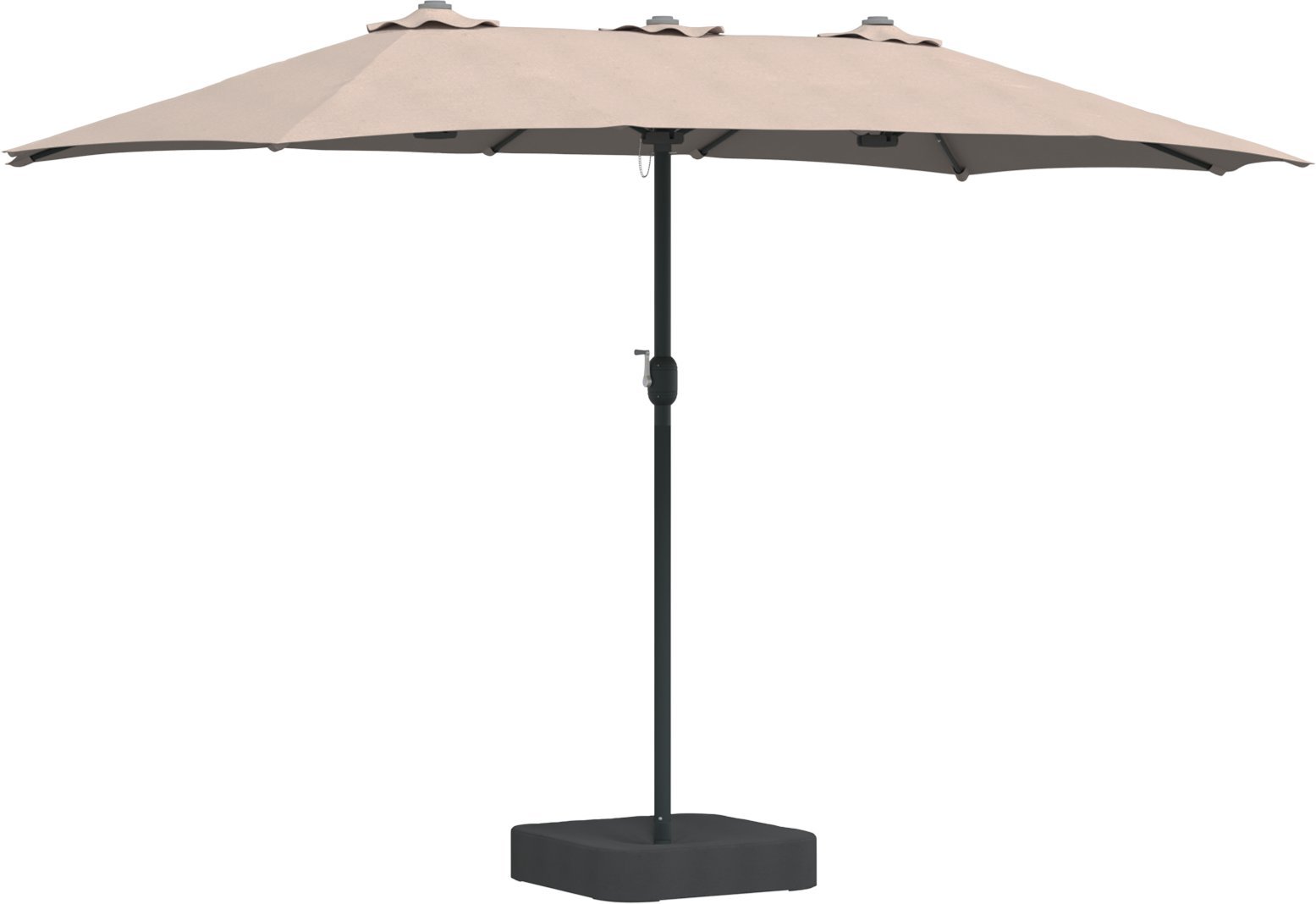 vidaXL Parasolka ogrodowa Ciemnoszary 385 x 209 x 244 cm tkanina