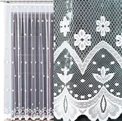 Firany - Florentyna Firana Żakardowa Wzór 4421 Wys. 230Cm, Kolor Biały (Na Metry) - miniaturka - grafika 1