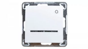 Ospel Impresja Łącznik zwierny światło z podświetleniem pomarańczowym biały ŁP-5YS/m/00 ŁP-5YS/M/00 - Wyłączniki światła i elektryczne - miniaturka - grafika 1