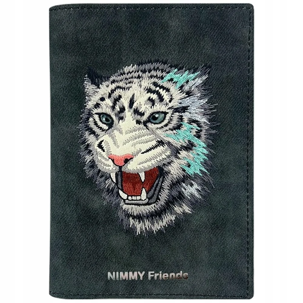 Etui na paszport Nimmy portfel Raptor Tiger ciemno szary