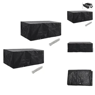 vidaXL Pokrowce na meble ogrodowe 2 szt. 10 oczek 229x113 cm - Pokrowce ochronne na meble ogrodowe - Pokrowce na meble ogrodowe - miniaturka - grafika 1