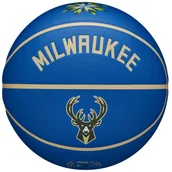 Koszykówka - Wilson NBA Team City Collector Milwaukee Bucks Ball WZ4016417ID, unisex, piłki do koszykówki, Niebieskie - miniaturka - grafika 1