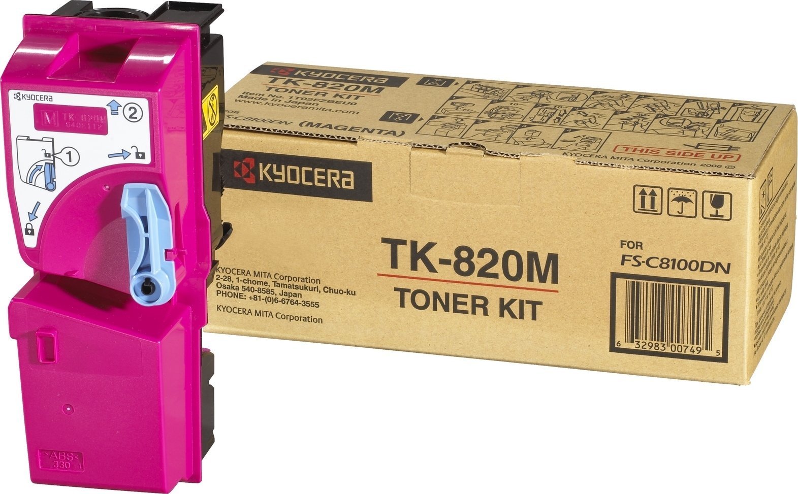 Toner Kyocera TK-820 Magenta Oryginał 1T02HPBEU0