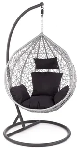 Elior Wiszący srebrny fotel ogrodowy S6-C99 - Fotele i krzesła ogrodowe Elior Wiszący srebrny fotel ogrodowy S6-C99 - Fotele i krzesła ogrodowe - miniaturka - grafika 1