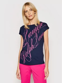 Koszulki i topy damskie - Ralph Lauren Lauren T-Shirt 200831705002 Granatowy Regular Fit - grafika 1